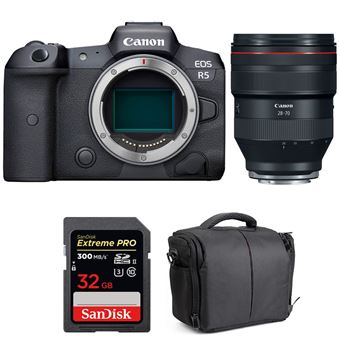 Máquina Fotográfica Canon EOS R5 + RF 28-70mm f/2L USM + SanDisk 32GB Extreme PRO UHS-II SDXC 300 MB/s + Bolsa + PDF 15 técnicas para melhorar as suas fotografias - 1