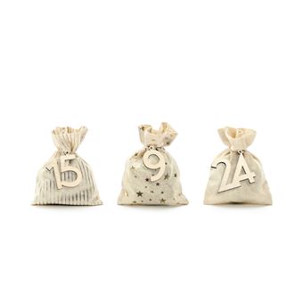 Calendário Do Advento PartyDeco KA2-019ME | Bege - 1