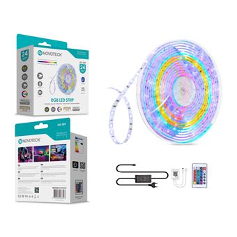 Fita LED Novoteck LED-009 | 5M | 12V | 5050RGB | 150LED | 8W | Bt App Ip65 - 1