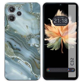 Capa de Silicone TUMUNDOSMARTPHONE para Oukitel C32 | desenhos Mármore 09 - 1