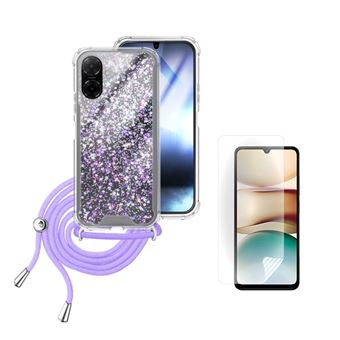 Capa Silicone ShinnyHands-Free + Película ClearGel CapaSmart para Xiaomi Redmi A5 - Roxo - 1