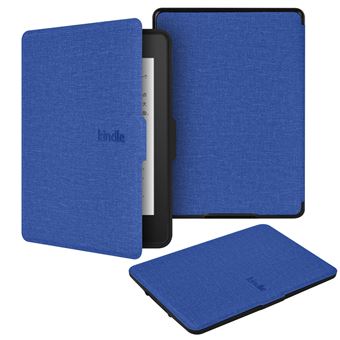 Capa FLOODKING para Amazon Kindle paperwhite 3/2/1 | Tecido com TPU Macio | Modo Automático | Azul Lacustre - 1