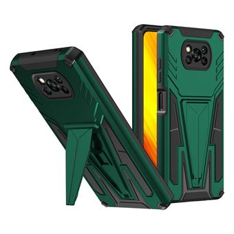 Capa magunivers e TPU com suporte em forma de v verde escuro para Xiaomi Poco X3 NFC/Poco X3 Pro/Poco X3 - 1