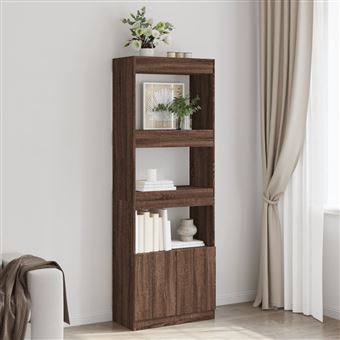 Armário alto vidaXL | 63x33x180cm | derivados de madeira carvalho castanho - 1