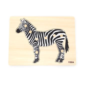 Puzzle Montessori Viga Zebra - 1