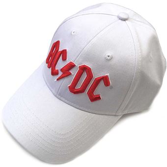 Baseball Cap Rock Off AC/DC | Red Logo | Branco - 1