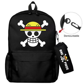 Mochila Escolar DreamWorks | One Piece | 2 Peças | Preto 1653 - 1