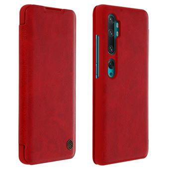 Capa de Proteção Avizar para Xiaomi Mi Note 10 /10 Pro | Porta-Cartões | Couro - Vermelho