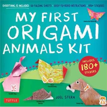 My First Origami Animals Kit Origami Kit With Book, 60 Papers, 180 Stickers, 17 Projects Everything Is Included 60 Folding Sheets, Easytoread Instructions, 180 Stickers - 1