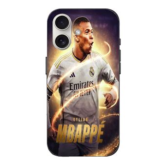Capa Maniacase para Iphone 16 Plus Kylian Mbappe Real Madrid Papel de parede - 1