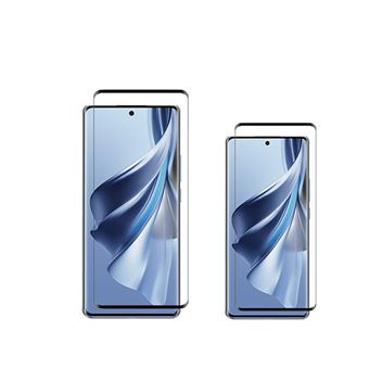 Kit 2 xPelícula de Vidro Temperado Curved Phonecare para Oppo Reno 10 - Transparente/Preto - 1