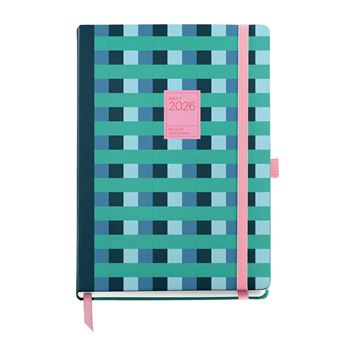 Agenda Diária A5 2026 Miquelrius Plus Grafica Color Block com Elástico - 1