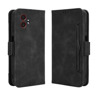 Capa FOXDOCK Protetora para Samsung Galaxy X Cover7 Pro | Suporte e Flip de couro PU | À Prova de Choque | Preto - 1