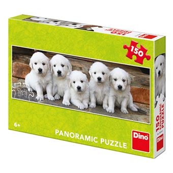 Puzzle DINO 393240 Panoramic Five Puppies | 150 Peças - 1