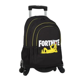 Mochila Primária DAM Fortnite Crazy Banana compartimento Duplo + Trolley com Proteção Lateral |  31x18x42 cm - 1