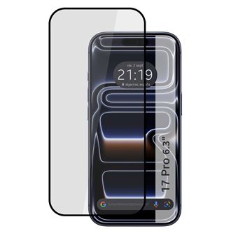 Película protetora de Ecrã Tumundosmartphone para iPhone 17 Pro (6.3) | Vidro temperado com Borda Preta - 1