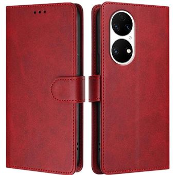 Capa Clássica Flip ZURSANA para huawei p50 pro com Bloqueio RFID  | Vermelho - 1
