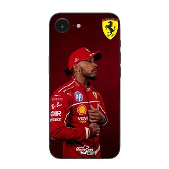 Capa Maniacase para Iphone 16E | Lewis Hamilton - Papel de Parede Oficial da Ferrari - 1