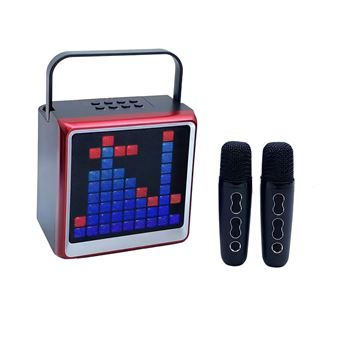 Coluna Karaoke Portátil Klack com LEDs RGB | Bluetooth | Vermelho - 1