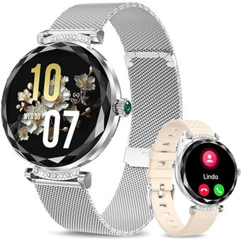 Smartwatch CHRONUS | AMOLED 1,19" | Monitor de O2 e FC | IP68 | 100+ Modos | Prata - 1