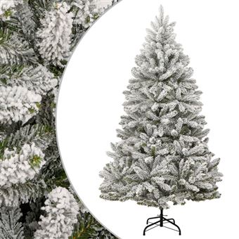 Árvore de Natal Artificial Articulada vidaXL com flocos de neve 300 cm - 1