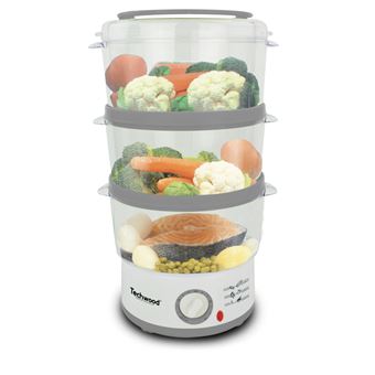 Máquina de cozinha a vapor Techwood TCV-371 | Transparente, Branco - 1