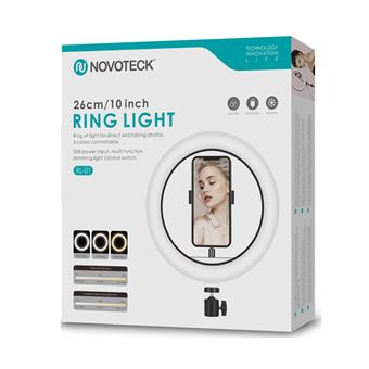 Ring Light Novoteck RL-01 sem Tripé | 26 cm - Branco - 1
