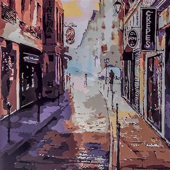 Quadro de Pintar ProTsvetnoy por Números Ruas | Tela 40 x 50 cm - 1