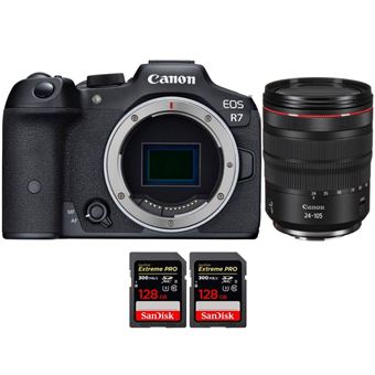 Canon EOS R7 + RF 24-105mm F4 L IS USM + 2 SanDisk 128GB Extreme PRO UHS-II SDXC 300 MB/s + PDF 15 Técnicas para Melhorar as suas Fotografias - 1