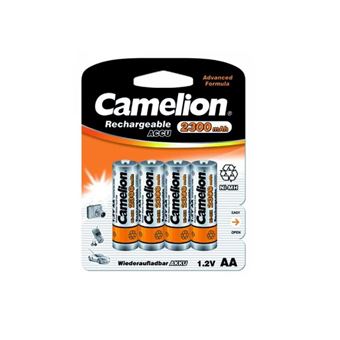 Pilha Recarregável Camelion HR6 AA 2300mAh - BP4 | Pack 4 - 1