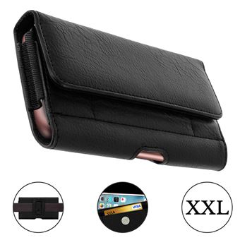 Bolsa de Cintura Avizar para Smartphone | Vintage | Tamanho XXL - Preta - 1