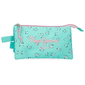 Estojo Escolar Pepe Jeans Nora Turquesa 2025 | Triplo - 1