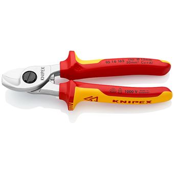 Alicate de Corte Lateral Knipex 95 16 165 | Vermelho, Amarelo - 1