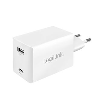Carregador de dispositivos móveis logilink pa0230 interior branco