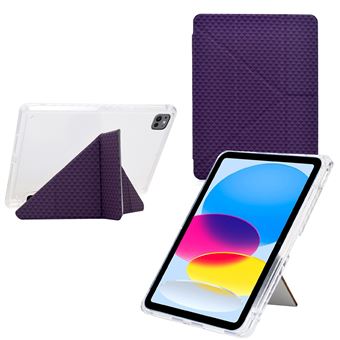 Capa ZURSANA para iPad Pro de 11 " (2025 M5/2024 M4) 6ª/5ª geração | TPU Macio | Suporte Vertical | Transparente/Roxo - 1