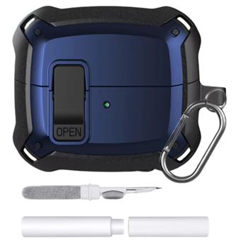 Kit limpeza e Capa estojo robusta Antiimpacto para Samsung Galaxy Buds 3 pro | Azul - 1