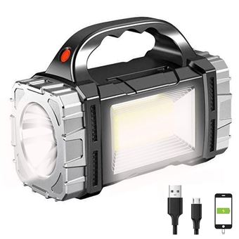Holofote CHRONUS | LED | solar | 7000LM | recarregável | 8 modos | IPX4 | Preto - 1