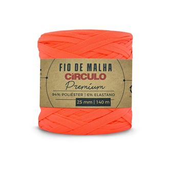 Trapilho Círculo Premium | 140M | 270G | Coral Neon - 1