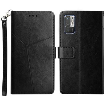 Capa magunivers PU padrão de linha em forma de y, à prova de choque com apoio preto para Xiaomi Redmi Note 10 5G/Redmi Note 10T 5G/Poco M3 Pro 4G/Poco M3 Pro 5G - 1