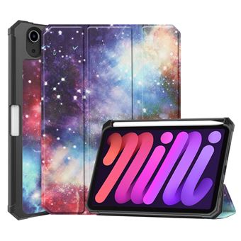 Capa PU tripla com Suporte e Suporte Magunivers para caneta céu estrelado Magunivers para iPad mini 6 (2021) - 1