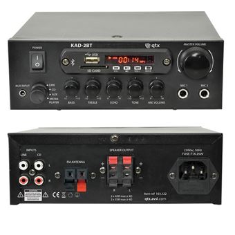 Amplificador Stereo Qtx com USB/Sd/Mp3/Bluetooth
