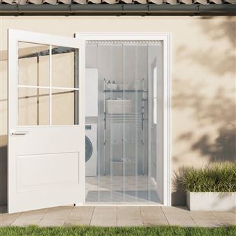Cortina de Porta vidaXL | 300 mm x 2,6 mm | 10 m | PVC transparente - 1