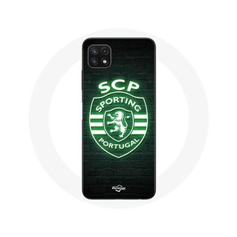 Capa Maniacase para Samsung Galaxy A22 5G SCP Sporting Portugal Fundo Preto Luminoso - 1