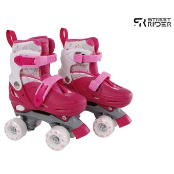 Patins Ajustáveis Street Rider | 31-34 - Rosa - 1