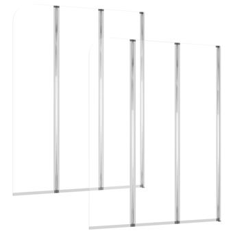 Conjunto de 2 Cabines de Duche VidaXL 104x130 Vidro Temperado Transparente - 1