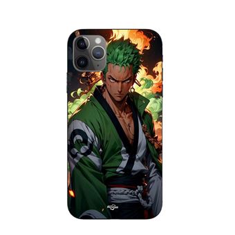 Capa Maniacase para Iphone 11 Pro max One piece Zoro manga anime 3D art - 1