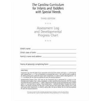 Assessment Log and Developmental Progress Charts for Infants and Toddlers - Paperback - 2004 - 1