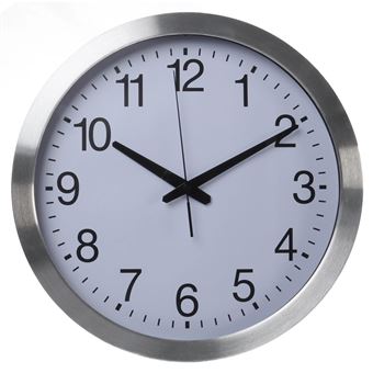 Relógio de Parede Perel | 40 cm | Branco e Prateado - 1