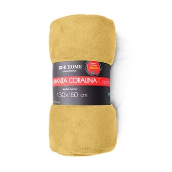 Manta de flanela BOD HOME | castanho claro | 130x160cm - 1