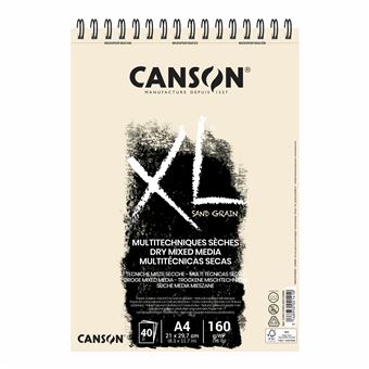 Bloco de Desenho Canson Xl Multitecnicas Seco | Branco Natural | A4 | 40 Folhas | 160G - 1
